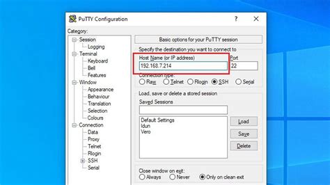 Setting up a static IP address 